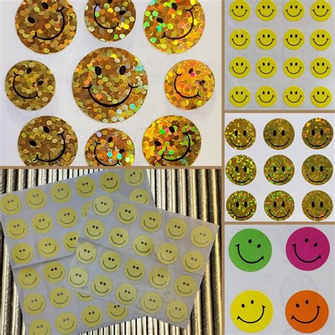 Smiley Face Stickers Various Styles Under 1 Scrapbooking - Etsy