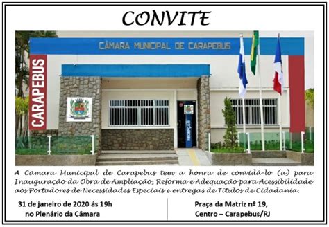 Convite Câmara Municipal de Carapebus