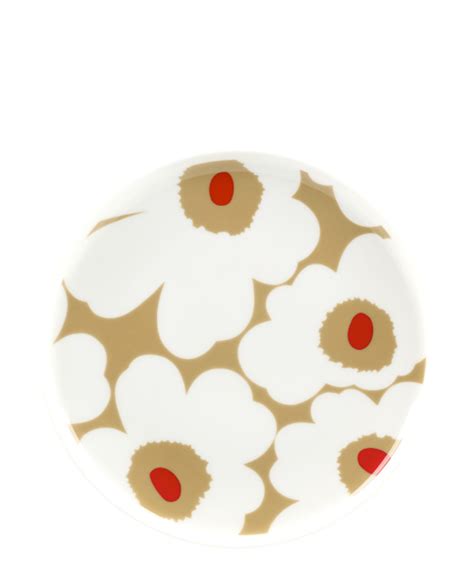 Oiva Unikko Teller Weiß Beige Ø 20 Cm Von Marimekko Kaufen