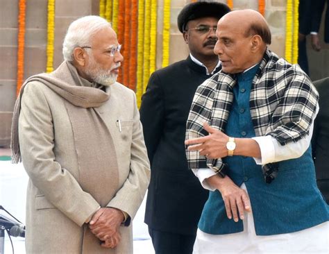 PM Modi with Defence Minister Rajnath Singh