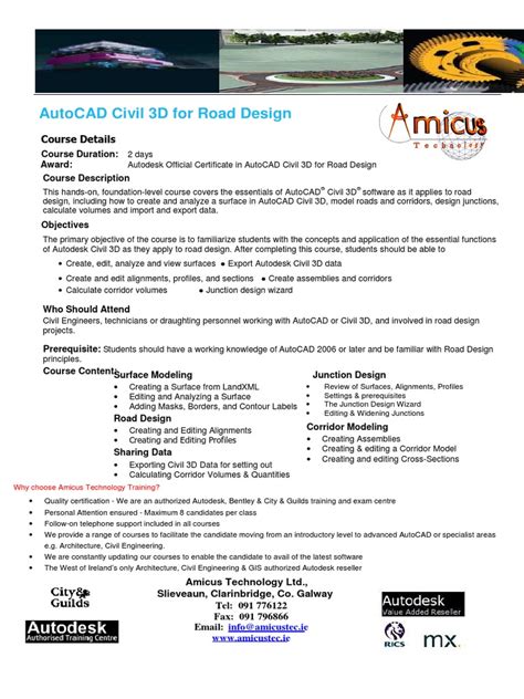 Civil 3D Road Design | PDF | Auto Cad | 3 D Computer Graphics