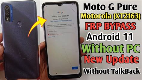 Moto G Pure FRP Bypass Android 11 Without PC Moto G Pure XT2163 FRP