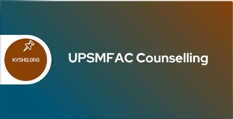 UPSMFAC Counselling 2022 Merit List 1st Round Seat Allotment