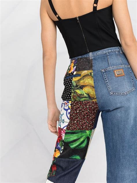 Vaqueros Rectos Con Detalle Patchwork Dolce Gabbana Por Compra