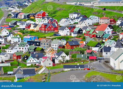 Torshavn City, Faroe Islands Editorial Stock Image - Image of grass ...