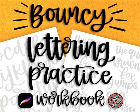 Procreate Brushes Lettering Practice Worksheets Learn Bouncy