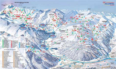 Skigebiet Hintertuxer Gletscher Pistenplan ZILLERTAL INSIDER