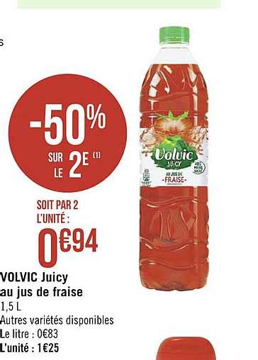 Promo Volvic Juicy Au Jus De Fraise chez Géant iCatalogue fr