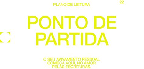 Plano De Leitura Ponto De Partida Central