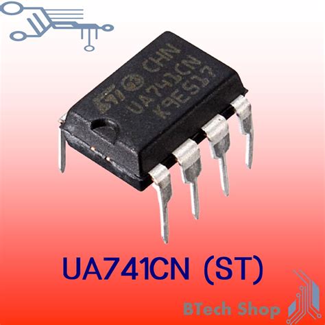 Ua741cn St Ic Single Op Amp Dip 8p Shopee Thailand