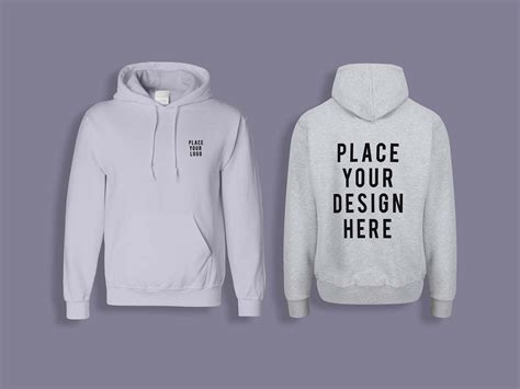 Professional Men's Hoodie Mockup: Front & Back View