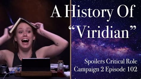 Critical Role: A History of Vilya (spoilers C2E102) - YouTube