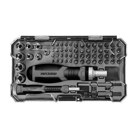 Ironcube 65 In Ratcheting Screwdriver Bit Set With Socket Set