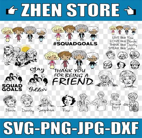 Golden Girls Bundle Svgpngdxf Golden Girls Clipart Golde Inspire