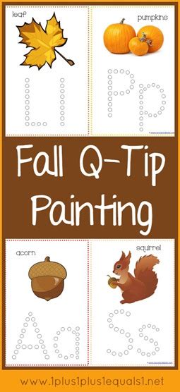 Free Fall Q Tip Painting Printables