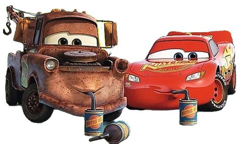 Cars Mcqueen And Mater Drinking Oil Stock Art By Littlebigplanet1234