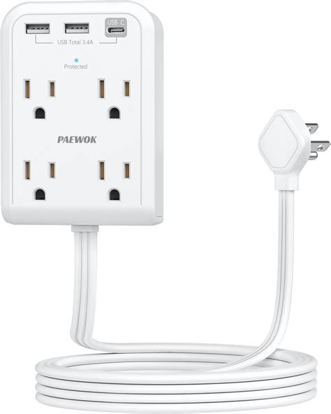 Ontel Presto Plug Outlet Extender For Relocating Unreachable Power Outlets 4ft Cord Sticks