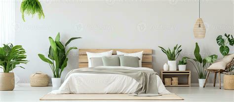 Modern Bedroom With Indoor Plants 27941163 Stock Photo At Vecteezy