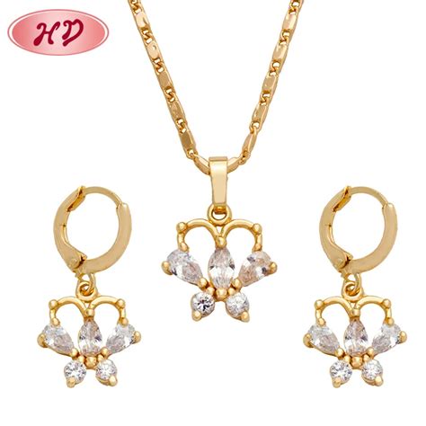 Hd Jewelry 14k Gold Zircon Wedding Jewelry 24 Carat Gold Jewelry Sets
