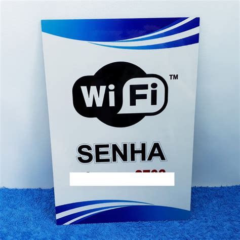 Placa Informativa Aqui Tem Wifi E Senha Mdf 19x28 Elo7