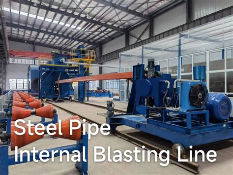 Internal Blasting Line External Blasting Line Steel Pipe Fluid Epoxy