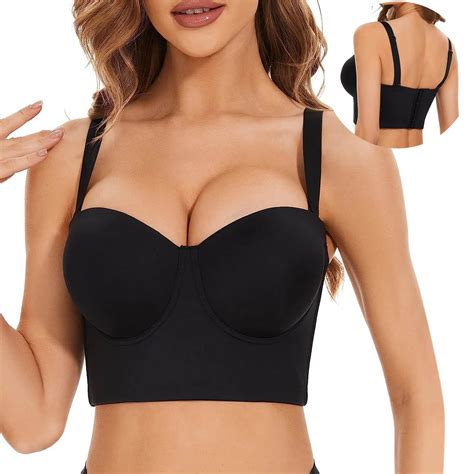 Sexy Low Back Anti Slip Strapless Bra Underwear Women S Half Cup