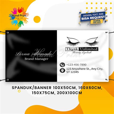 Jual Cetak Spanduk Banner Eyelash Extension Salon Studio Eyebrows Mmt