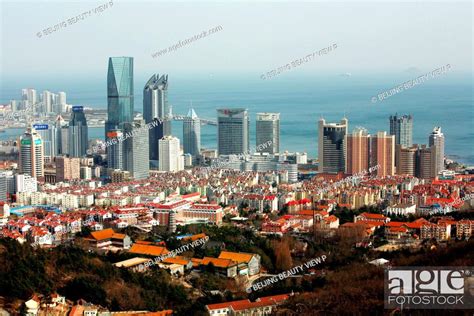 Day View Of City Buildings In Qingdao Shandong Province China Stock