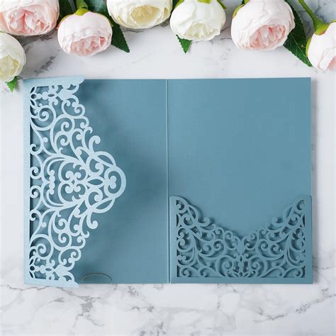 Amazon.com : Wedding Invitations with Envelopes and RSVP Cards, Light ...