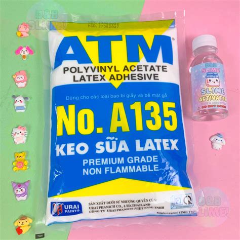 1kg Keo Sữa Atm Latex Tặng Kèm Chai Activator 120ml Nguyên Liệu Làm