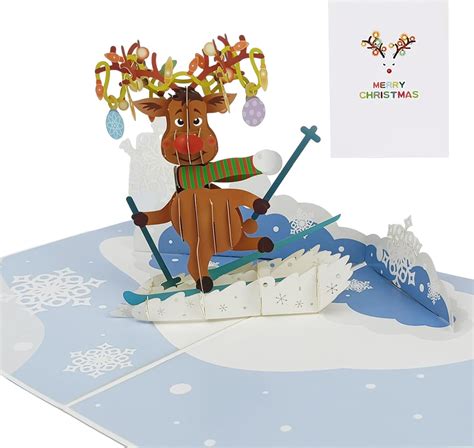 Amazon Yikalus Merry Christmas Pop Up Card For Him Her Christmas