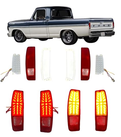 Lanternas Traseiras LED Sequencial Ford F100 1972 à 1992 PerformanceV8