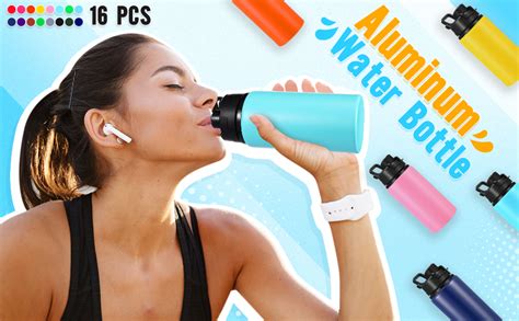 Amazon Sunnyray 16 Pcs Aluminum Water Bottle Bulk Multicolor