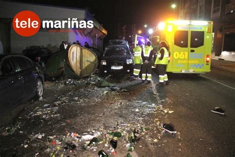 Un Motorista Herido En Un Espectacular Accidente En A Ramallosa