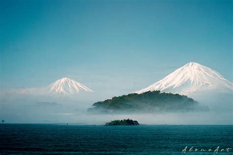 Shizuoka Mount Fuji Lake Clear Sky Graphic by Alone Art · Creative Fabrica