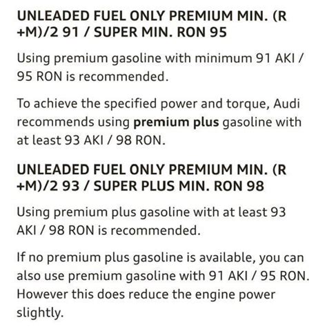 What fuel do you use (octane rating discussion) | Audi R8 Forums