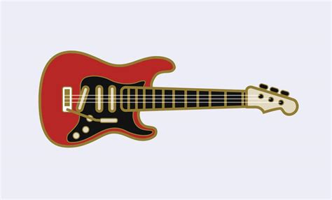 Electric Guitar Clipart Pattern Polar Vectors