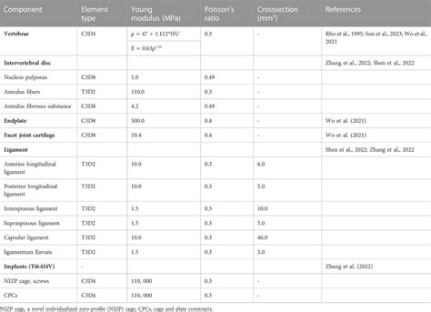 Frontiers Biomechanical Evaluation Of A Novel Individualized Zero