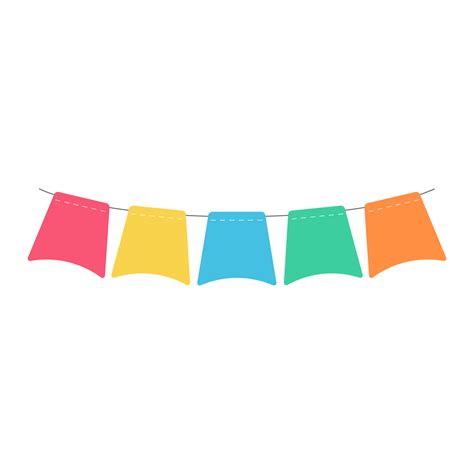 Party bunting flags. Colorful flags to hang at celebration parties ...