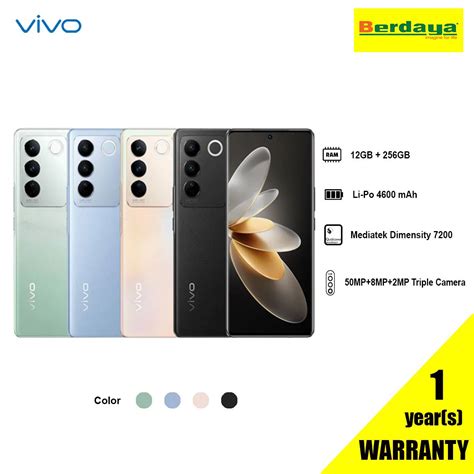 Vivo V27 5G | 12GB RAM | 256GB ROM | 4600 mAh Battery | MediaTek ...