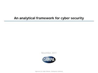 DARPA: Cyber Analytical Framework (Kaufman) | PPT