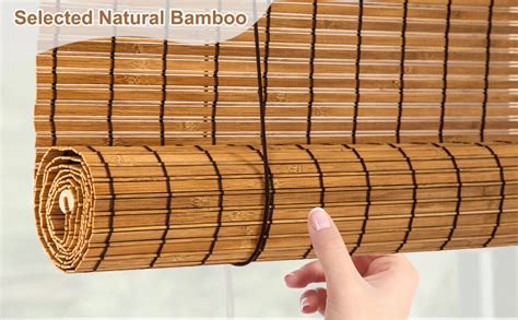 Amazon Alimoo Bamboo Blinds Bamboo Roll Up Shades For Windows