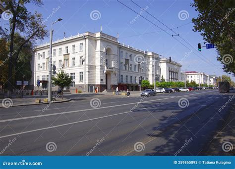 Moldova. Kishinev. 08.29.2022. View of the Building with Columns ...