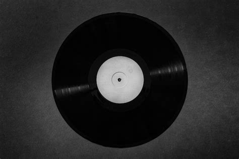 Premium Photo | Black and white photo of an old record