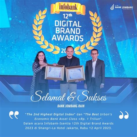 Raih Infobank Isentia 12th Digital Brand Awards 2023 Bank Jombang