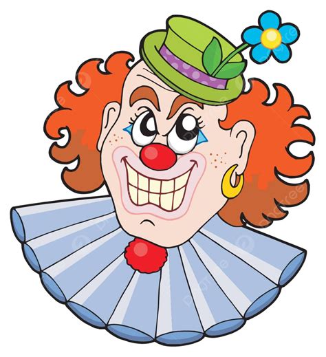 Evil Clowns Head Looking Circus Paint Vector Looking Circus Paint