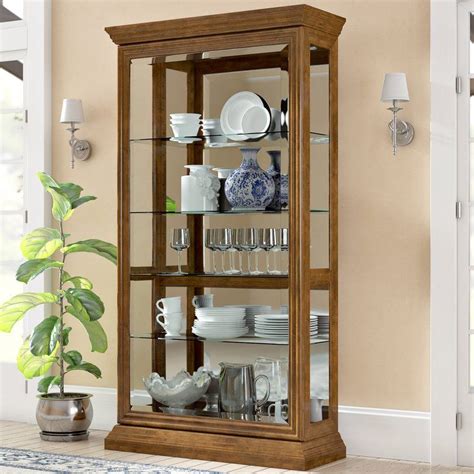 Curio Cabinet With Lights And Glass Doors At Harold Jeter Blog