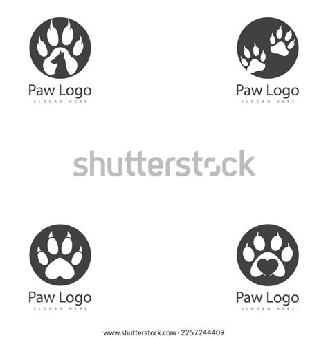 Paw Vector Logo Design Template Stock Vector (Royalty Free) 2257244409 ...