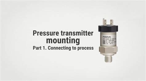 Pressure Transmitter Mounting Part 1 Connecting To Process YouTube