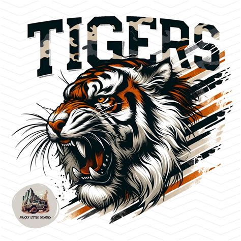 Tigers Football Png Tigers T-shirt Sublimation L Tigers School Spirit ...